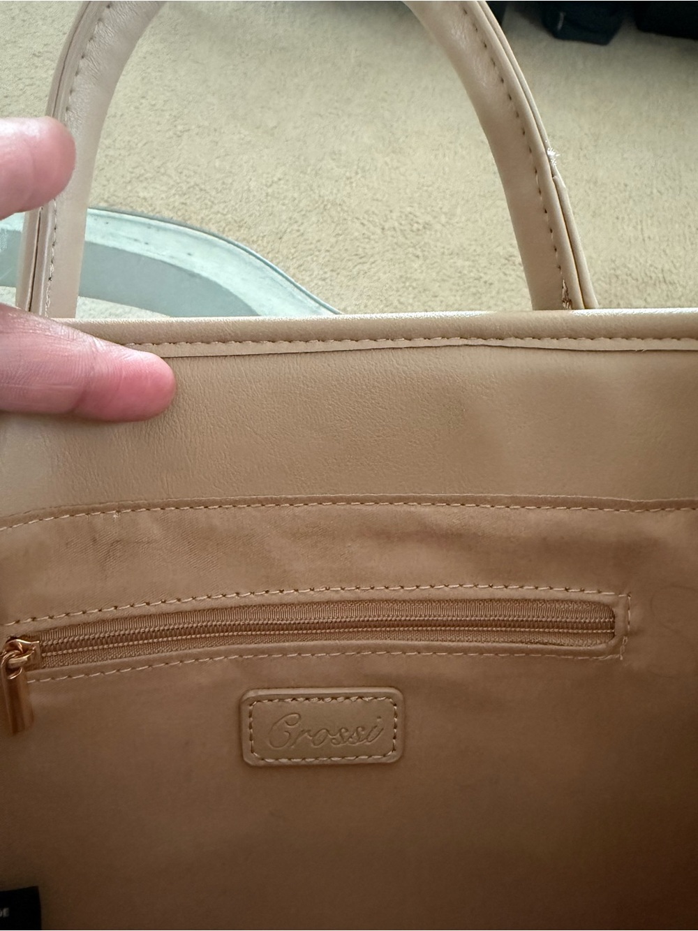 Crossi Woven Texture Top-Handle Bag - Picture 9 of 10